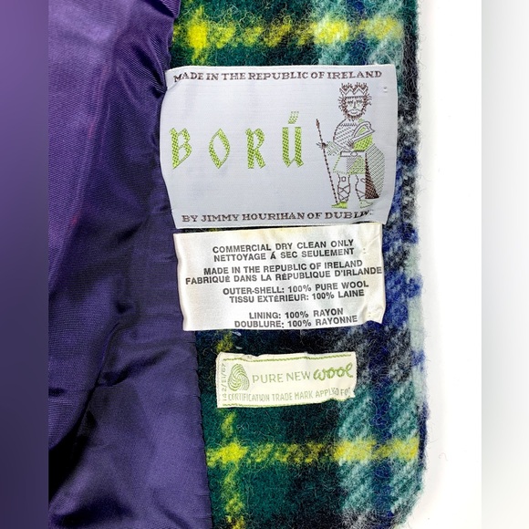 Vintage 1960s Ború by Jimmy Hourihan of Dublin Wool Tartan Cape with belt, EUC. - Picture 11 of 14